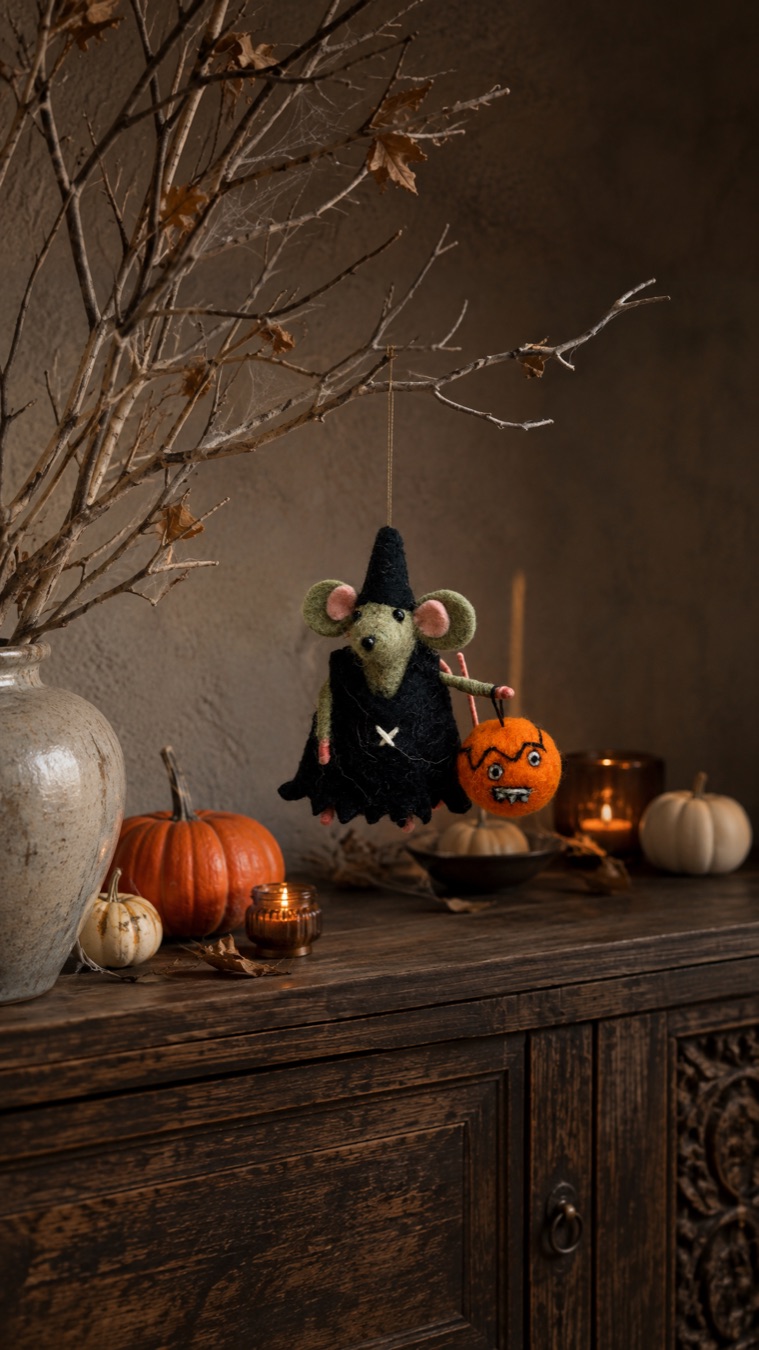 Agatha with spooky lantern